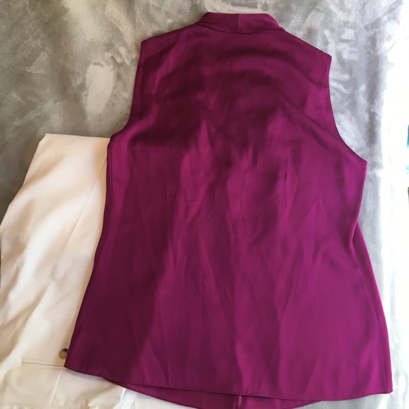 Elie Tahari Sleeveless Silk Blouse Size S - Picture 4 of 6